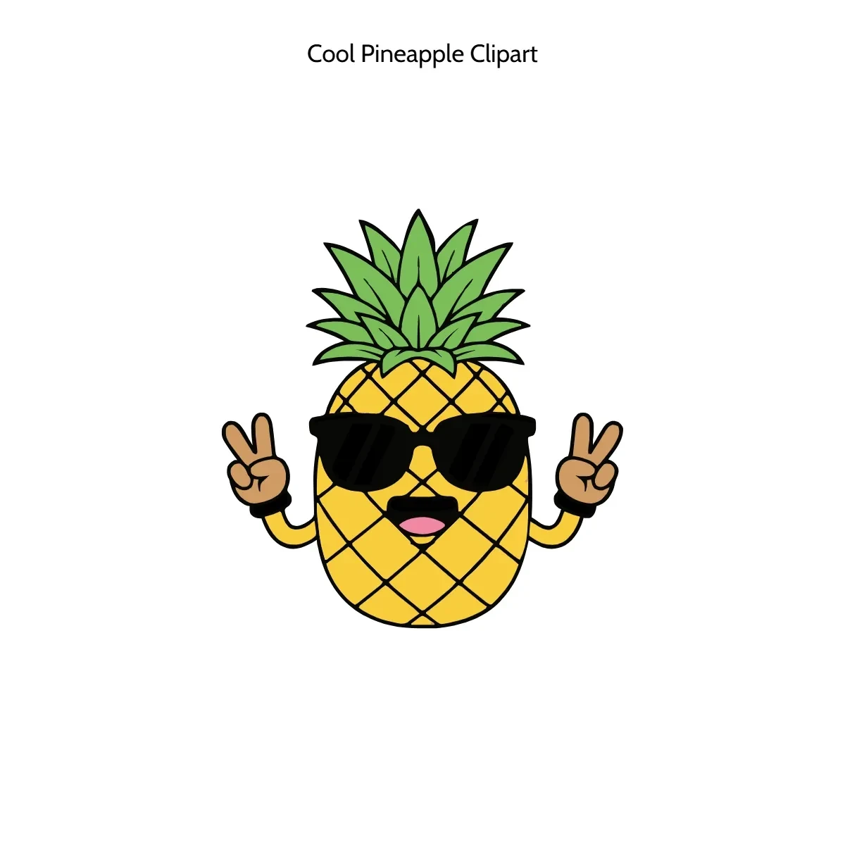 Free Cool Pineapple Clipart Template to Edit Online