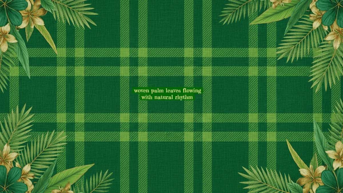 Free Floral Palm Leaf Plaid Fabric Green Background Template to Edit Online Free Floral Palm Leaf Plaid Fabric Green Background Template to Edit Online