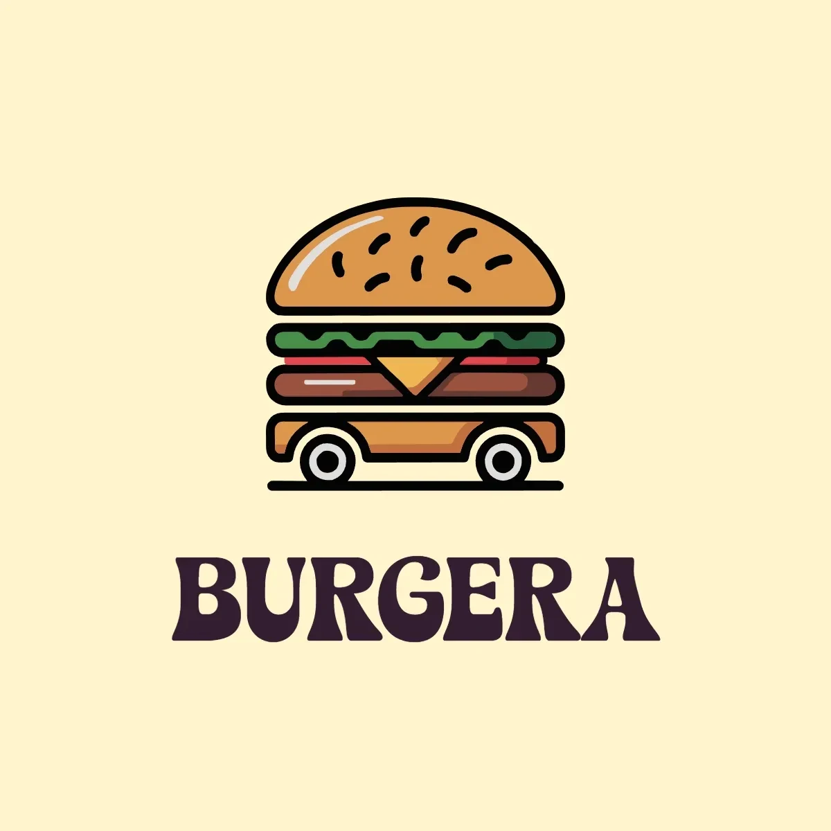 Free Burger Food Truck Logo Template to Edit Online