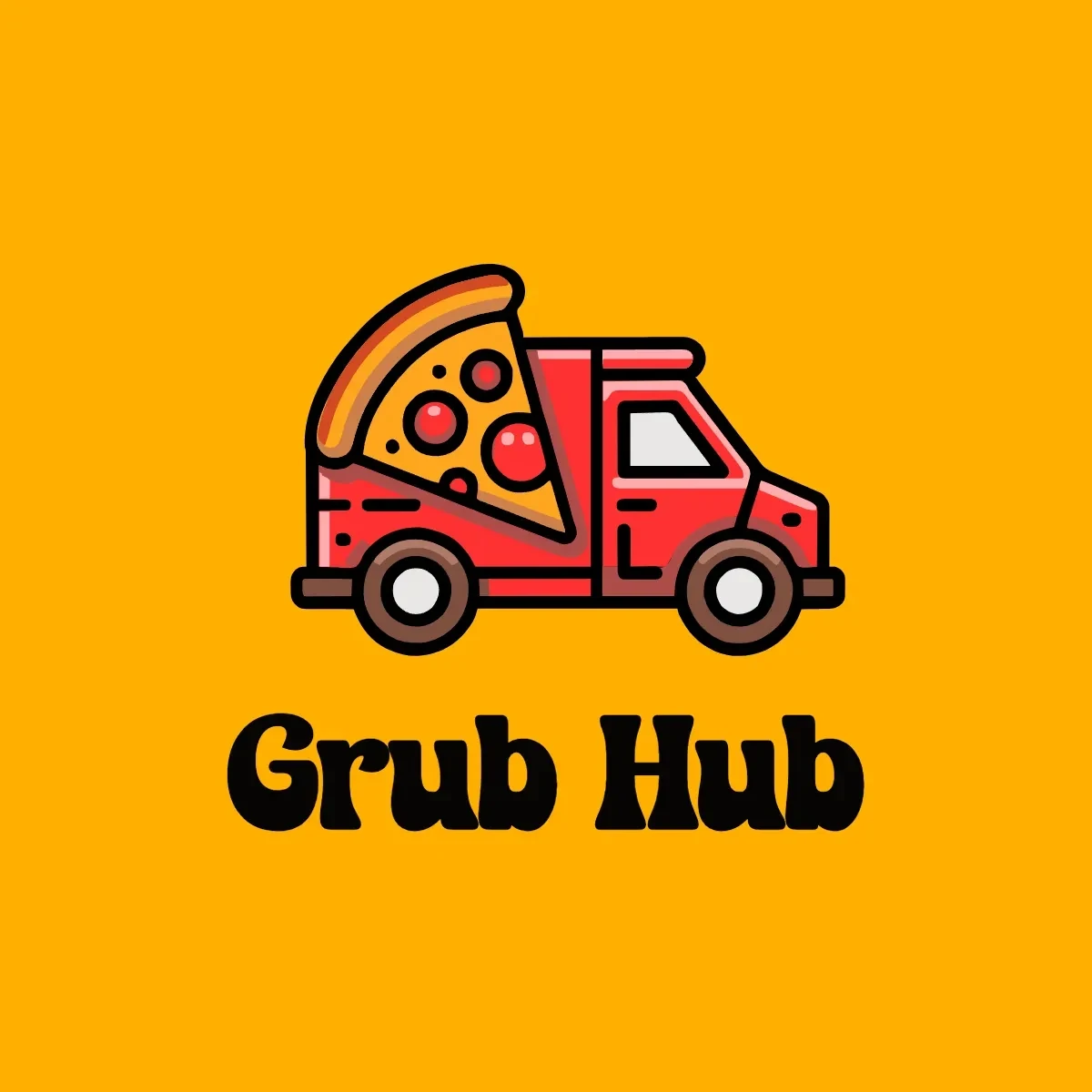 Free Pizza Food Truck Logo Template to Edit Online
