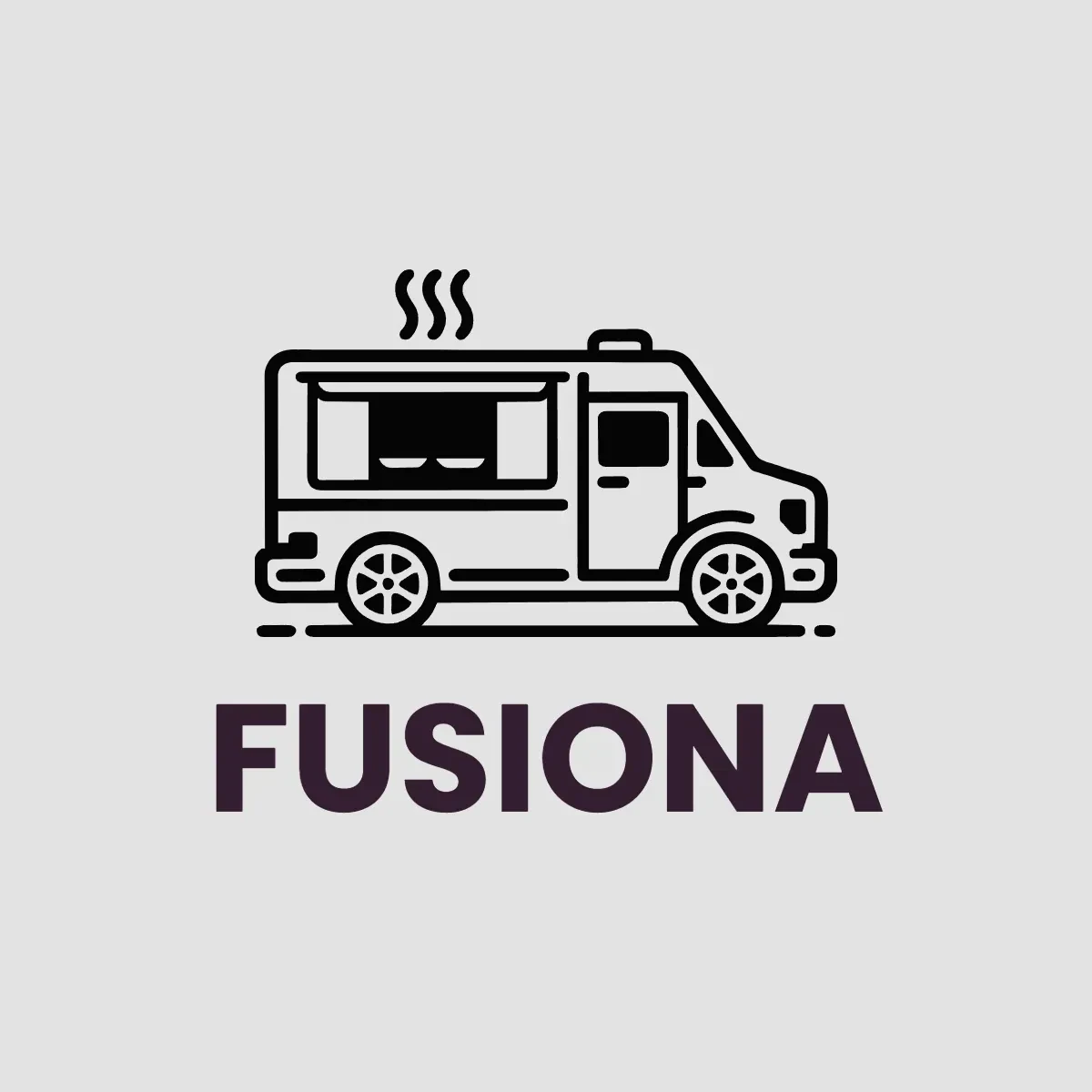 Free Fusion Food Truck Logo Template to Edit Online