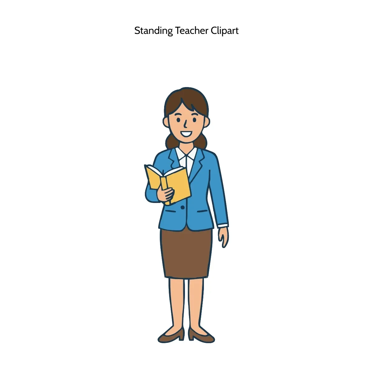 Free Standing Teacher Vector Clipart (PNG, SVG) to Edit Online