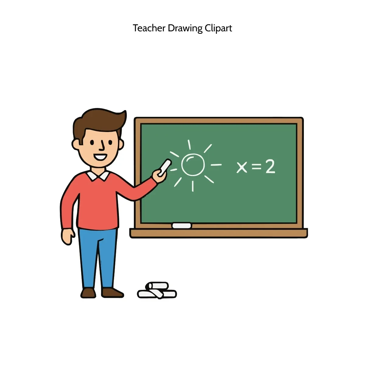 Free Teacher Drawing Vector Clipart (PNG, SVG) to Edit Online