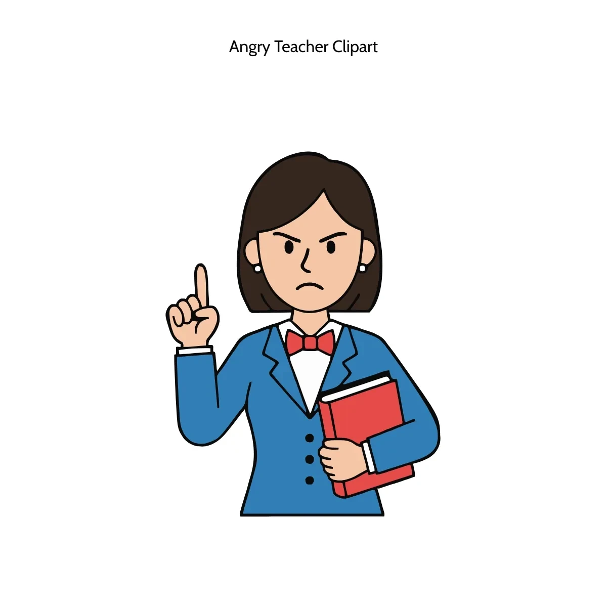 Free Angry Teacher Vector Clipart (PNG, SVG) to Edit Online