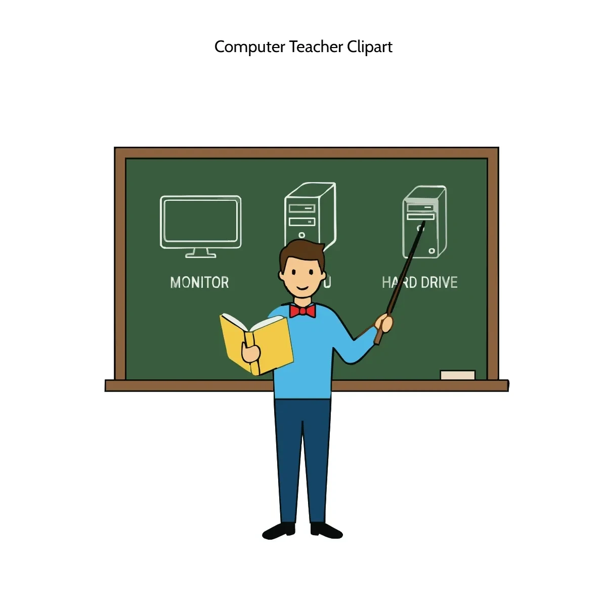 Free Computer Teacher Vector Clipart (PNG, SVG) to Edit Online