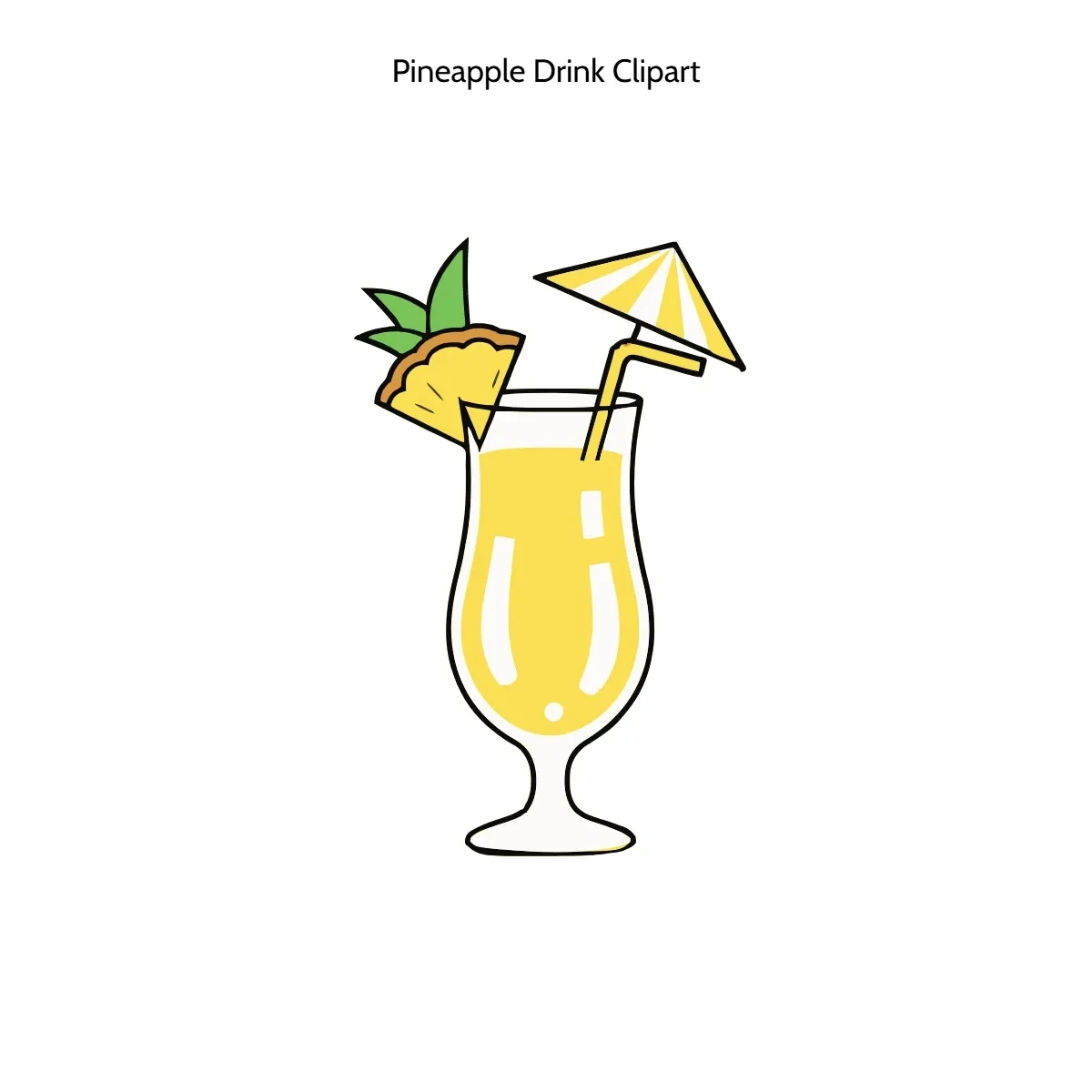 Free Pineapple Drink Clipart Template to Edit Online