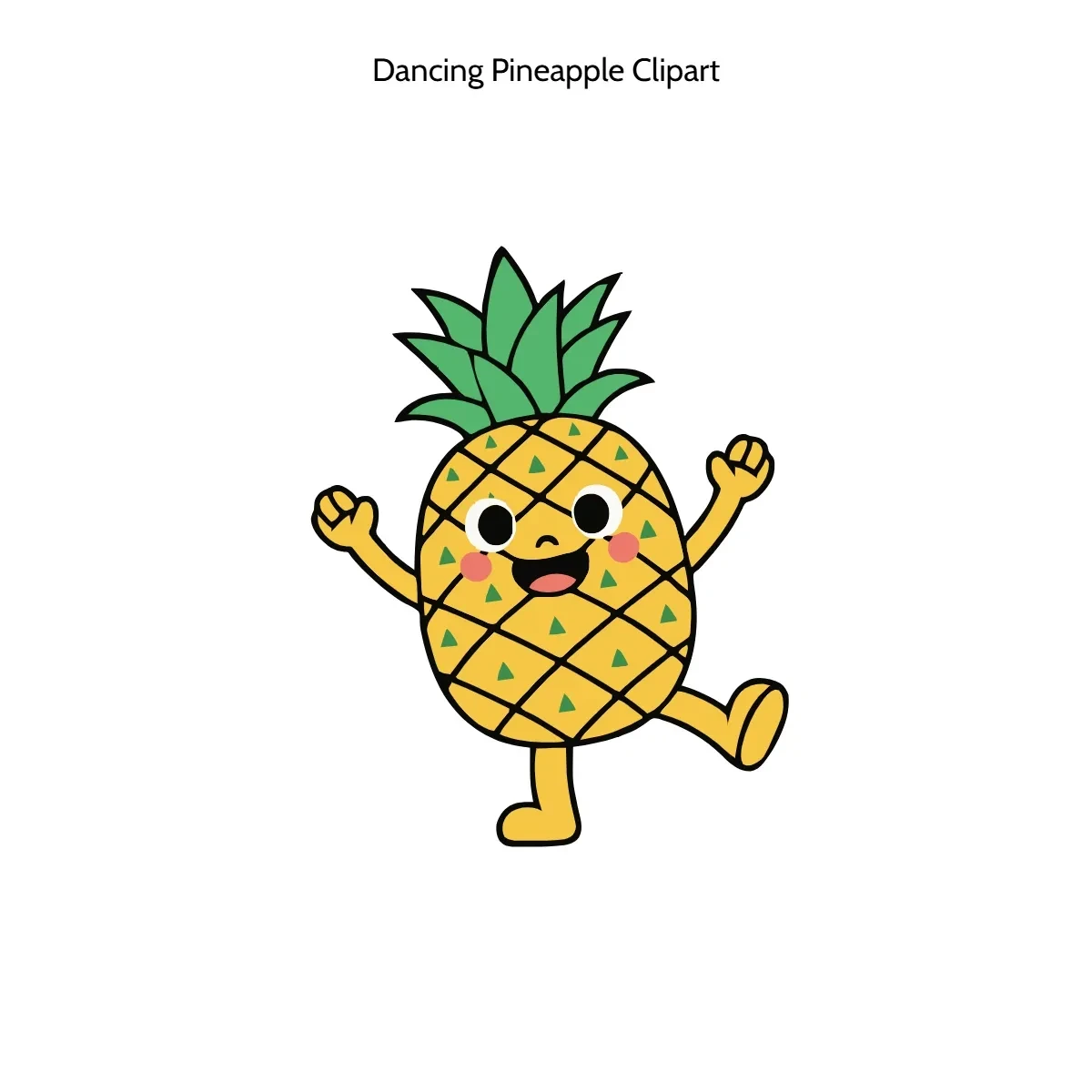 Free Dancing Pineapple Clipart Template to Edit Online