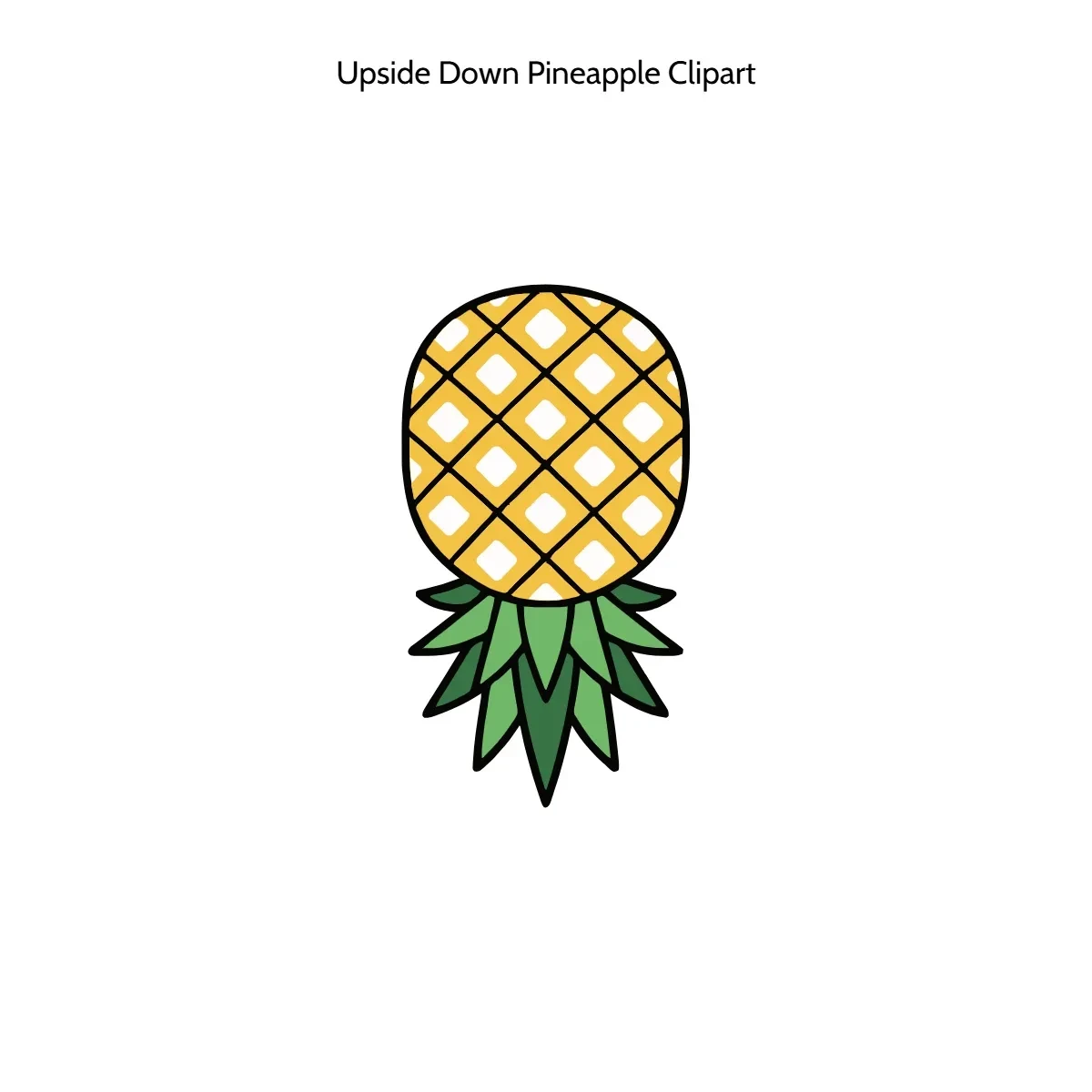 Free Upside Down Pineapple Clipart Template to Edit Online