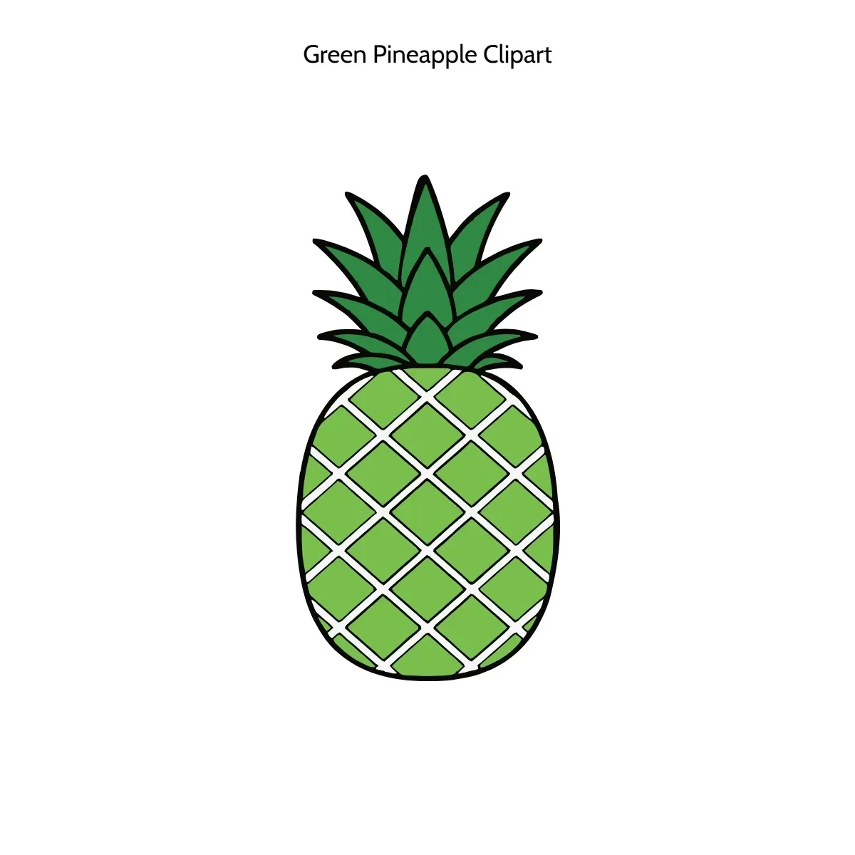 Free Green Pineapple Clipart Template to Edit Online