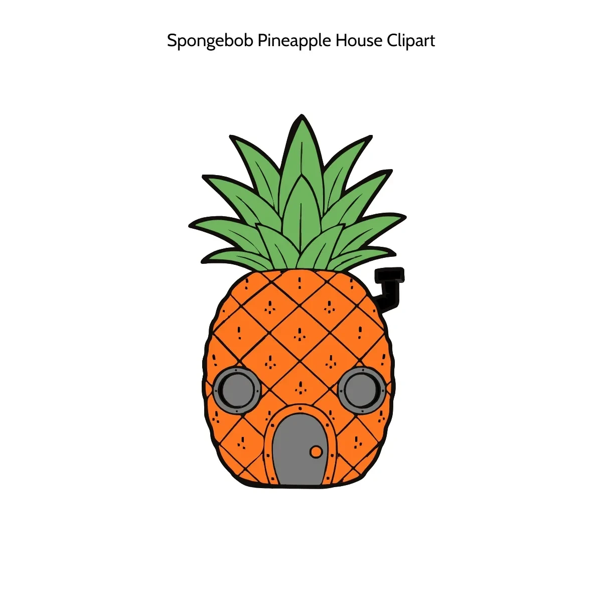 Free Spongebob Pineapple House Clipart Template to Edit Online