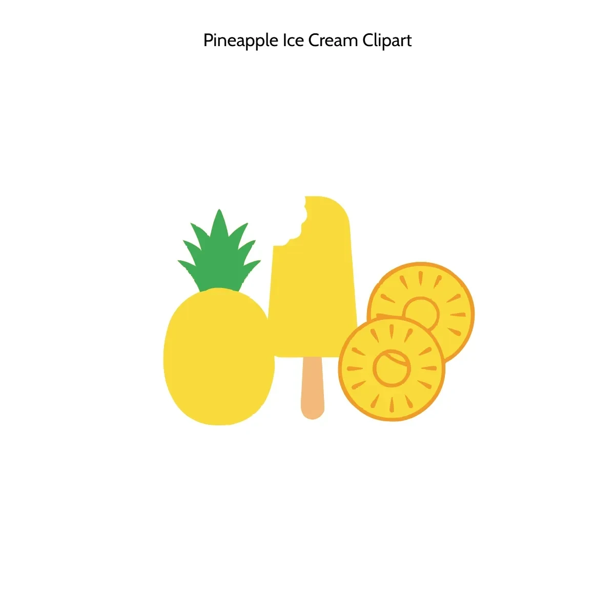 Free Pineapple Ice Cream Clipart Template to Edit Online