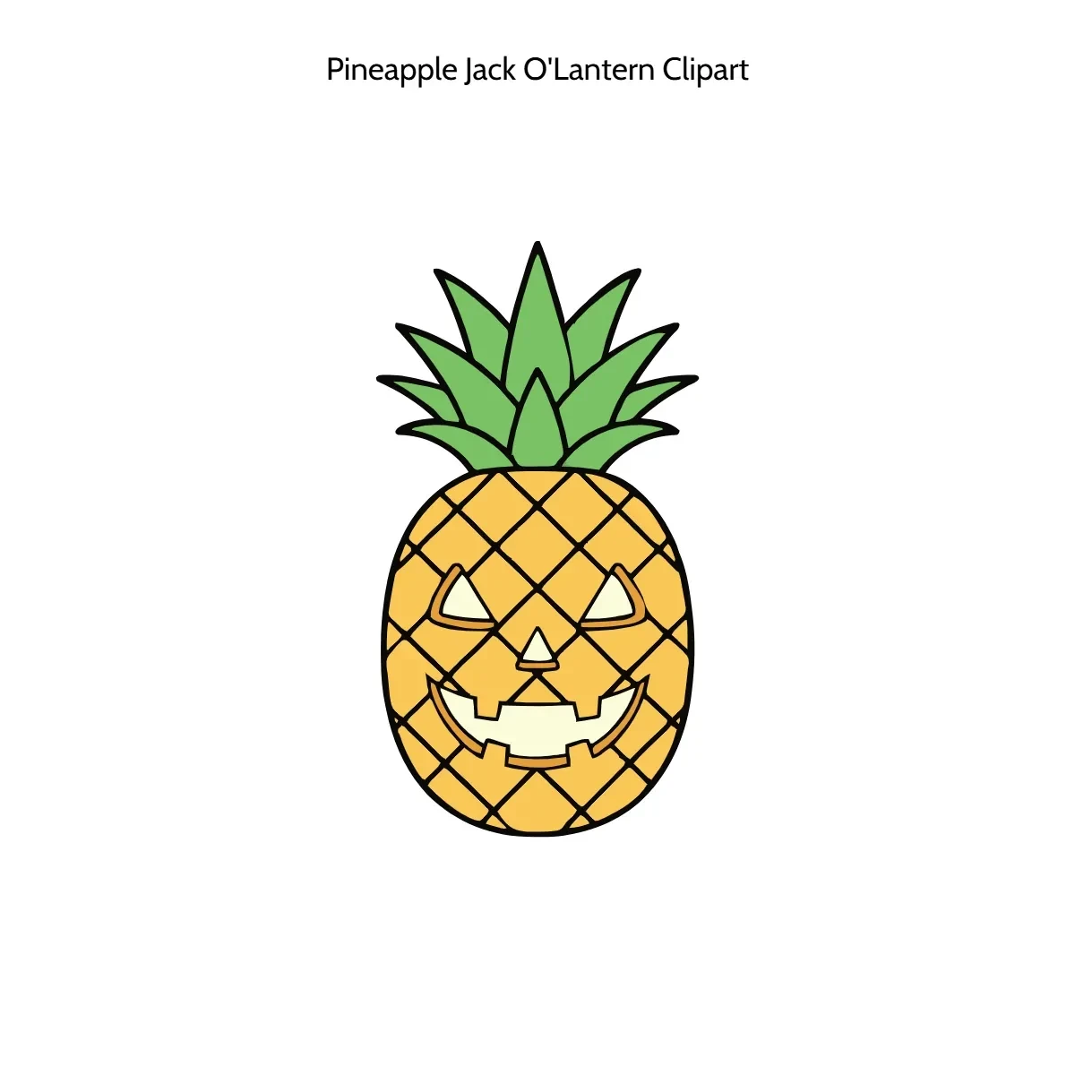 Free Pineapple Jack O'Lantern Clipart Template to Edit Online