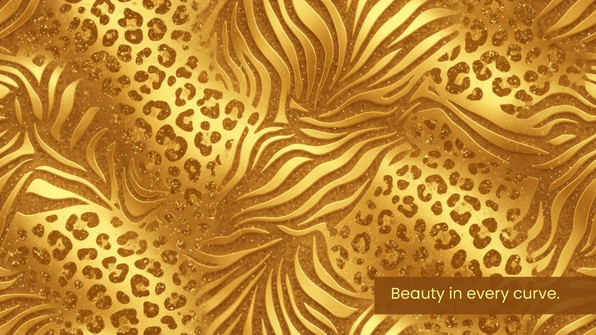 Free Gold Animal Pattern Background Template to Edit Online