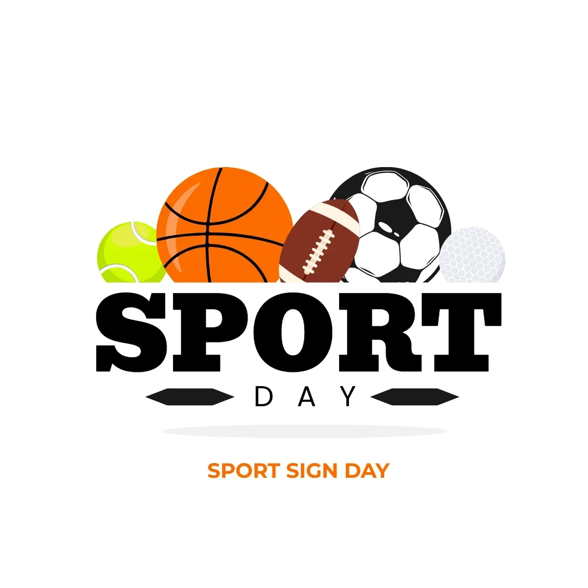 Free Sport Sign Day Clip Art Template to Edit Online