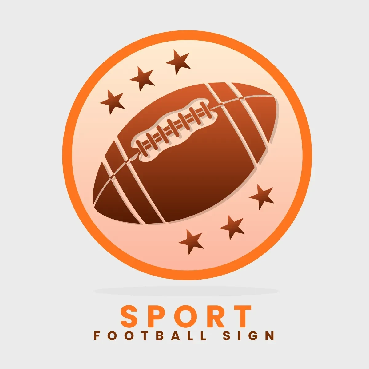 Free Sport Football Sign Clip Art Template to Edit Online
