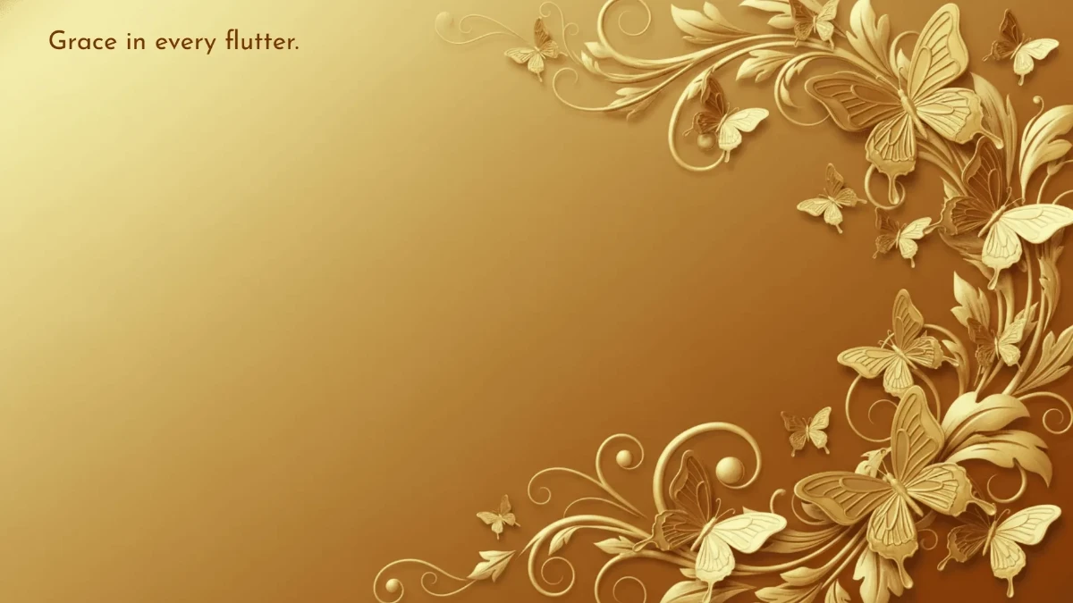 Free Gold Butterfly Background Template to Edit Online