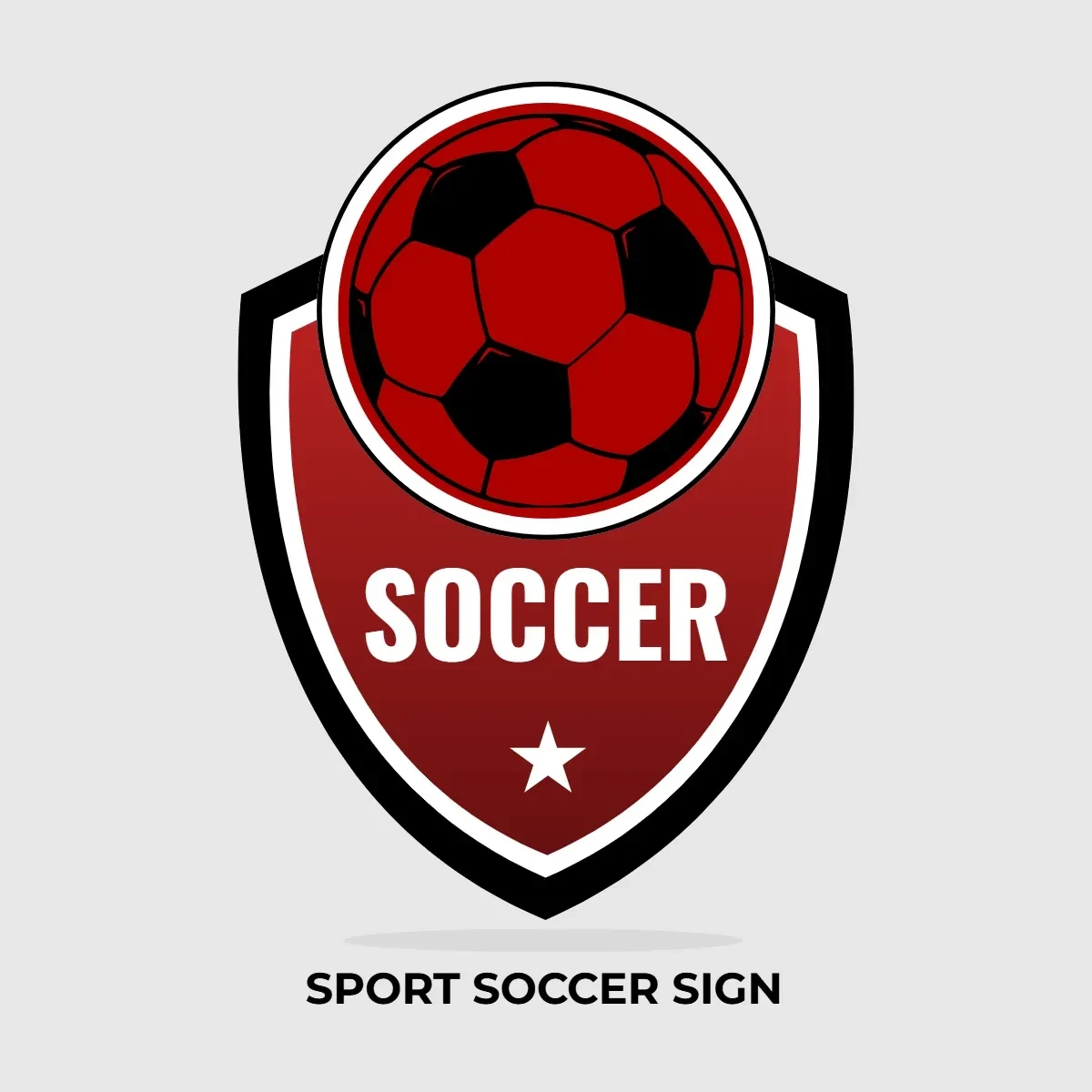 Free Sport Soccer Sign Clip Art Template to Edit Online