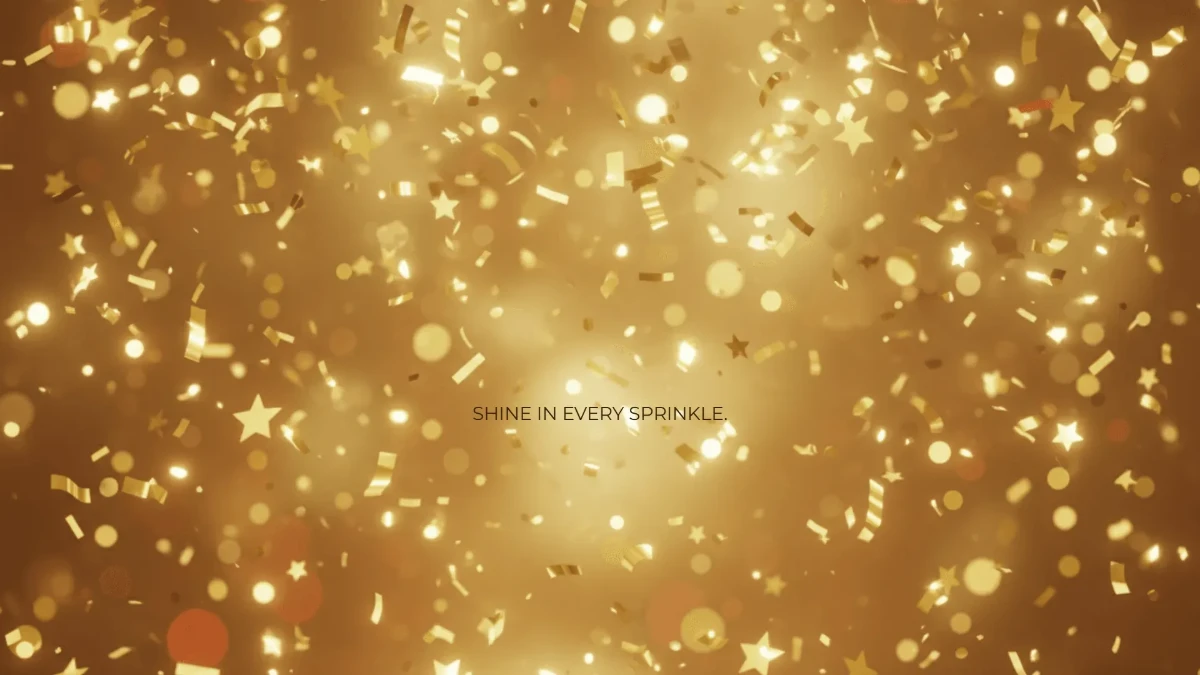Free Confetti Gold Background Template to Edit Online