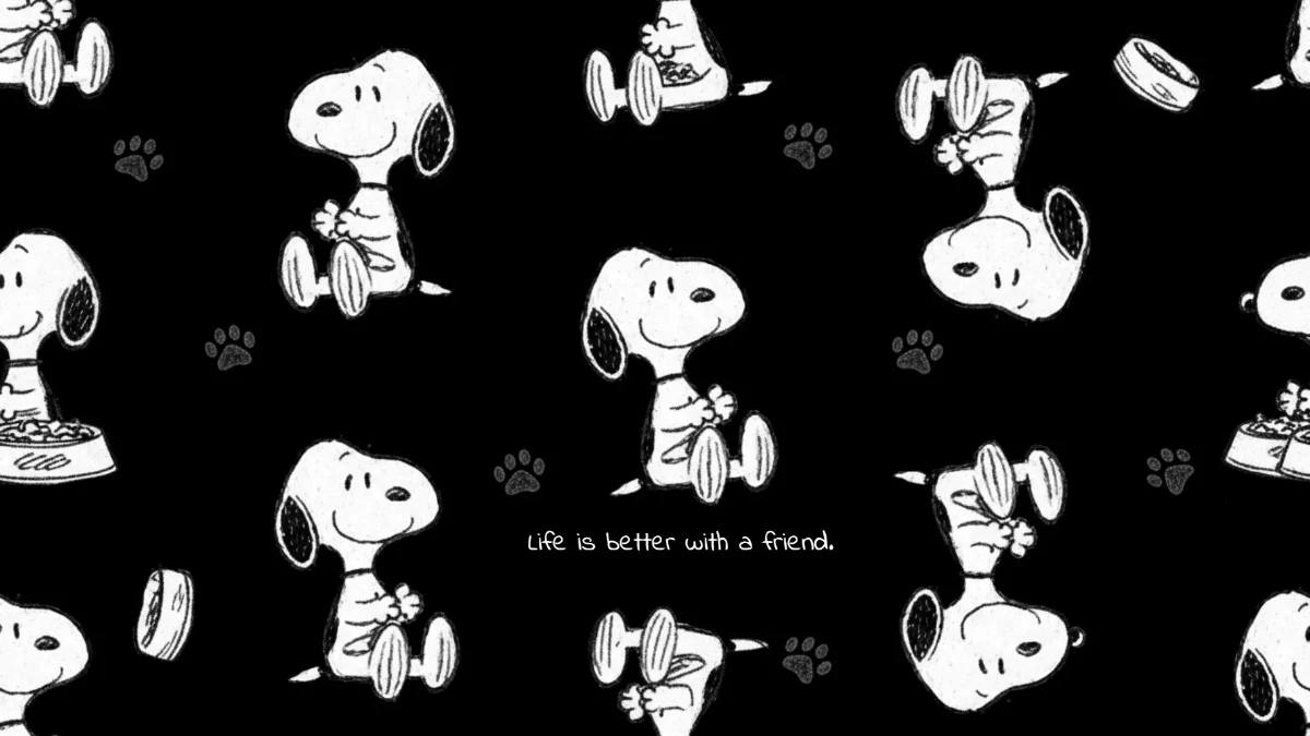 Free Snoopy Black Background Template to Edit Online