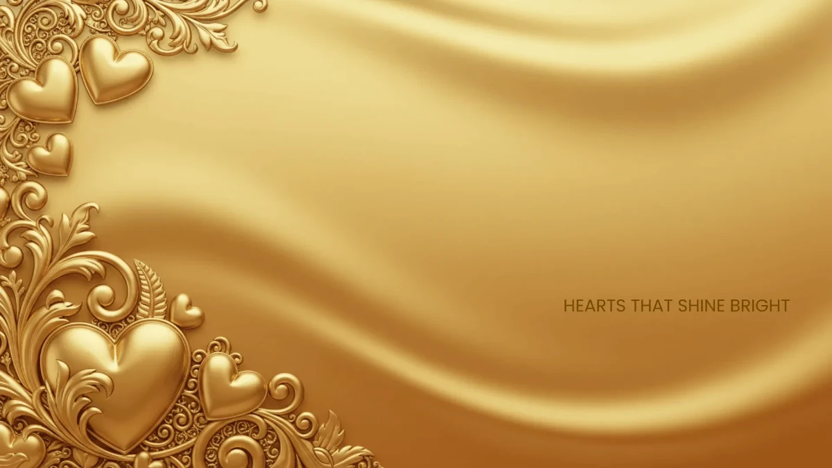 Free Gold Heart Background Template to Edit Online