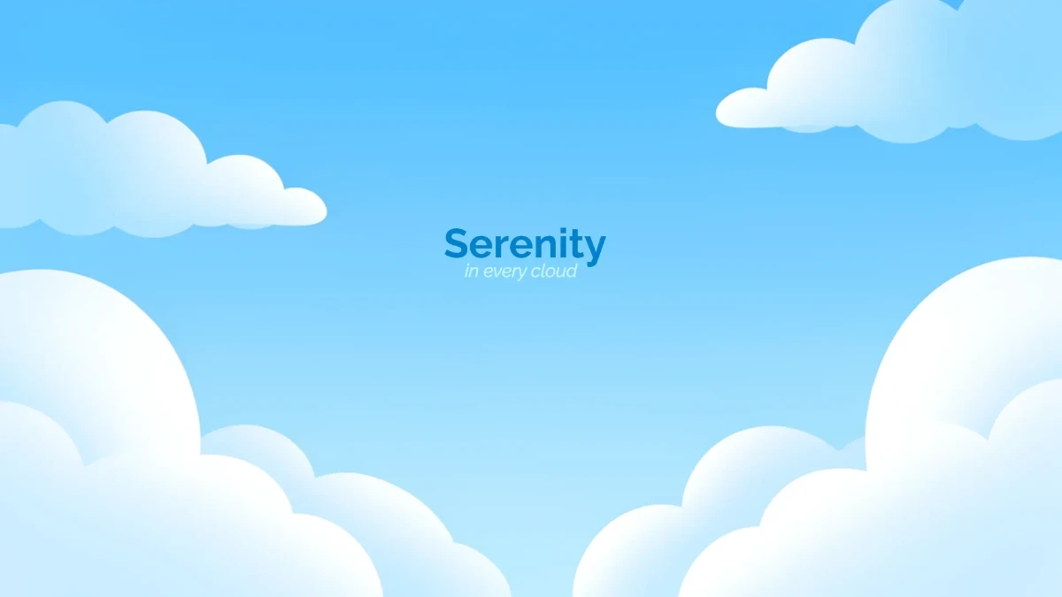 Free Powder Blue Cloudscape Background Template to Edit Online