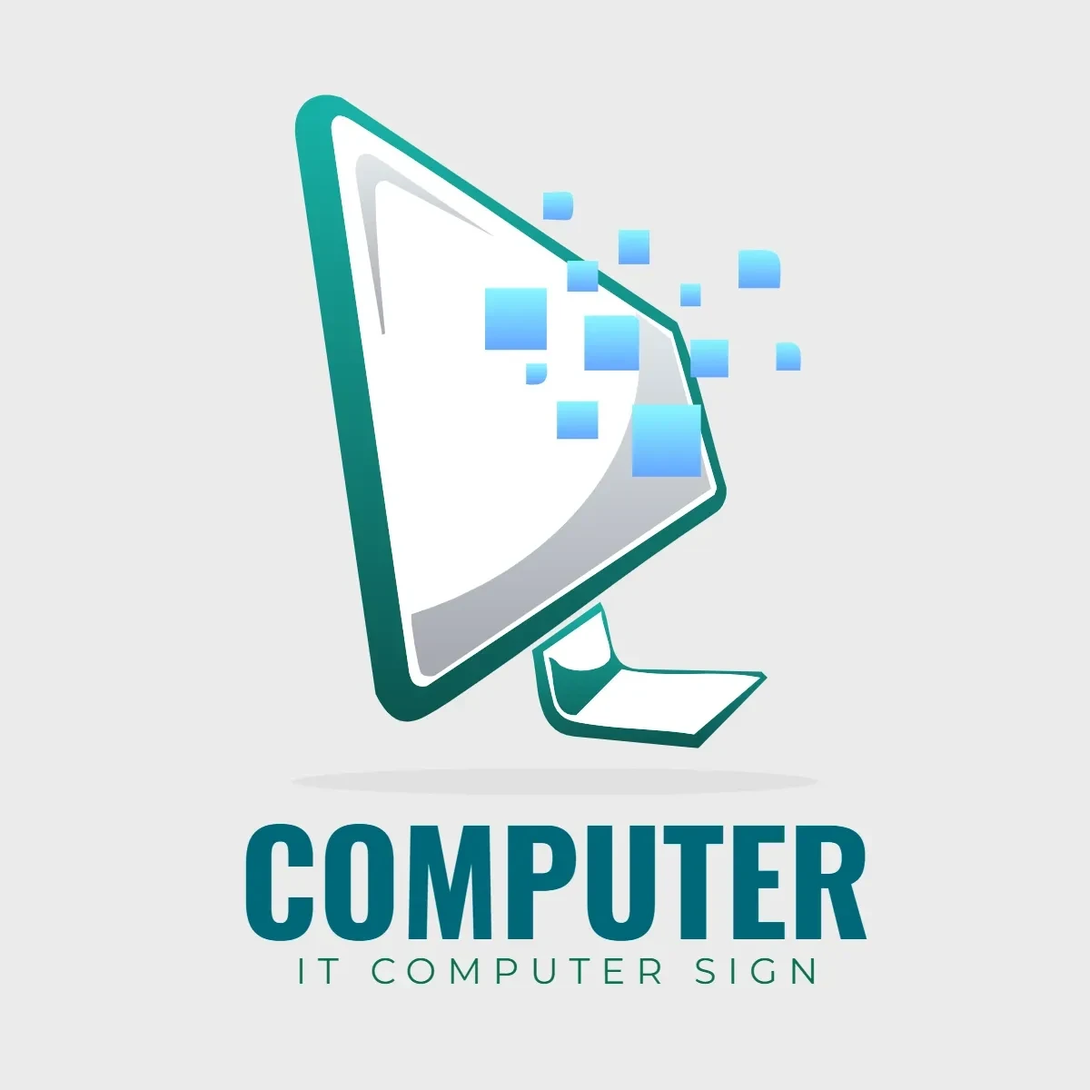 Free IT Computer Sign Clip Art Template to Edit Online