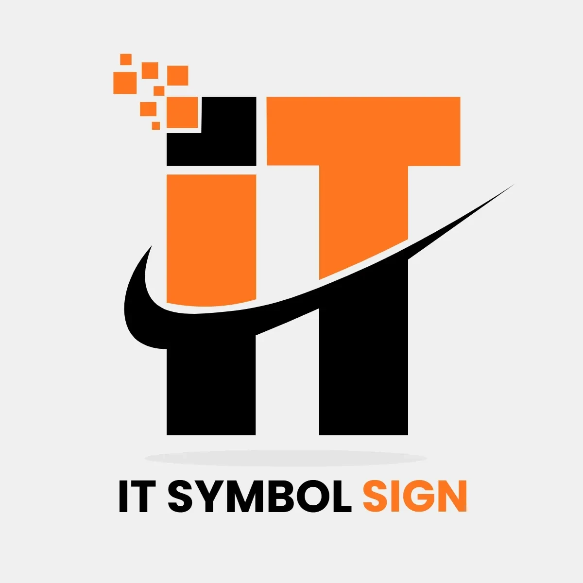 Free IT Symbol Sign Clip Art Template to Edit Online