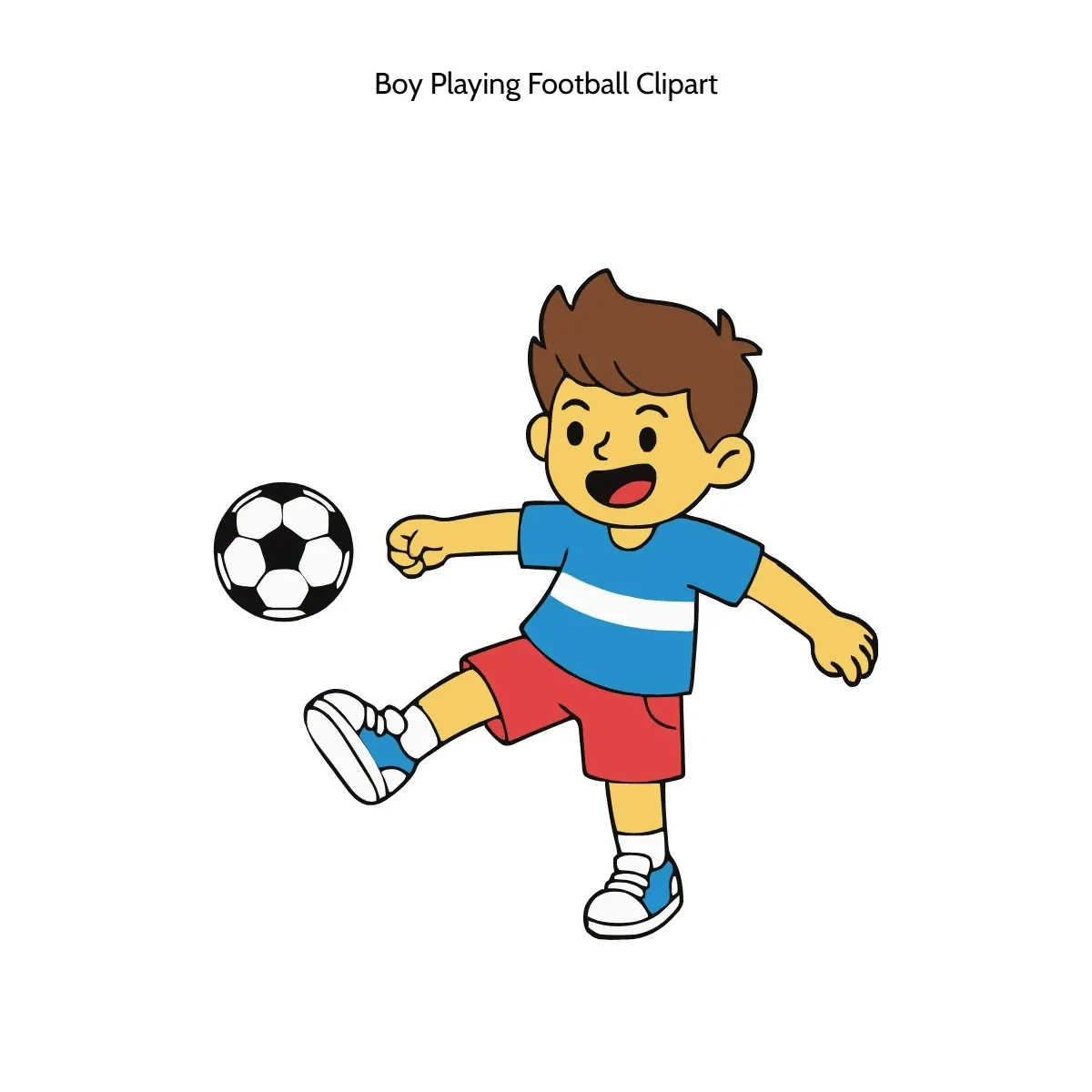 Free Boy Playing Football Vector Clipart (PNG, SVG) to Edit Online