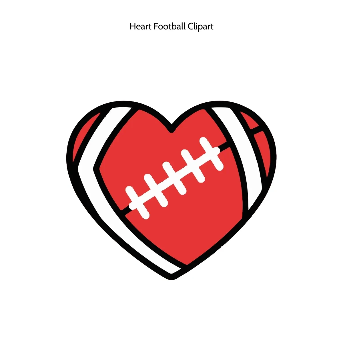 Free Heart Football Vector Clipart (PNG, SVG) to Edit Online