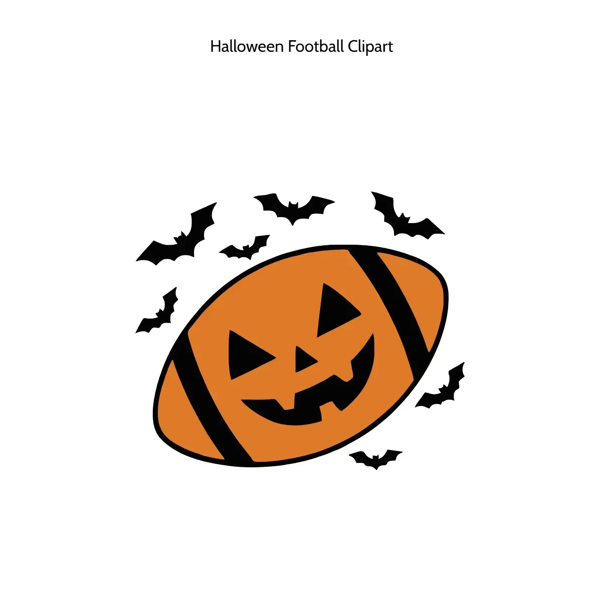 Free Halloween Football Vector Clipart (PNG, SVG) to Edit Online