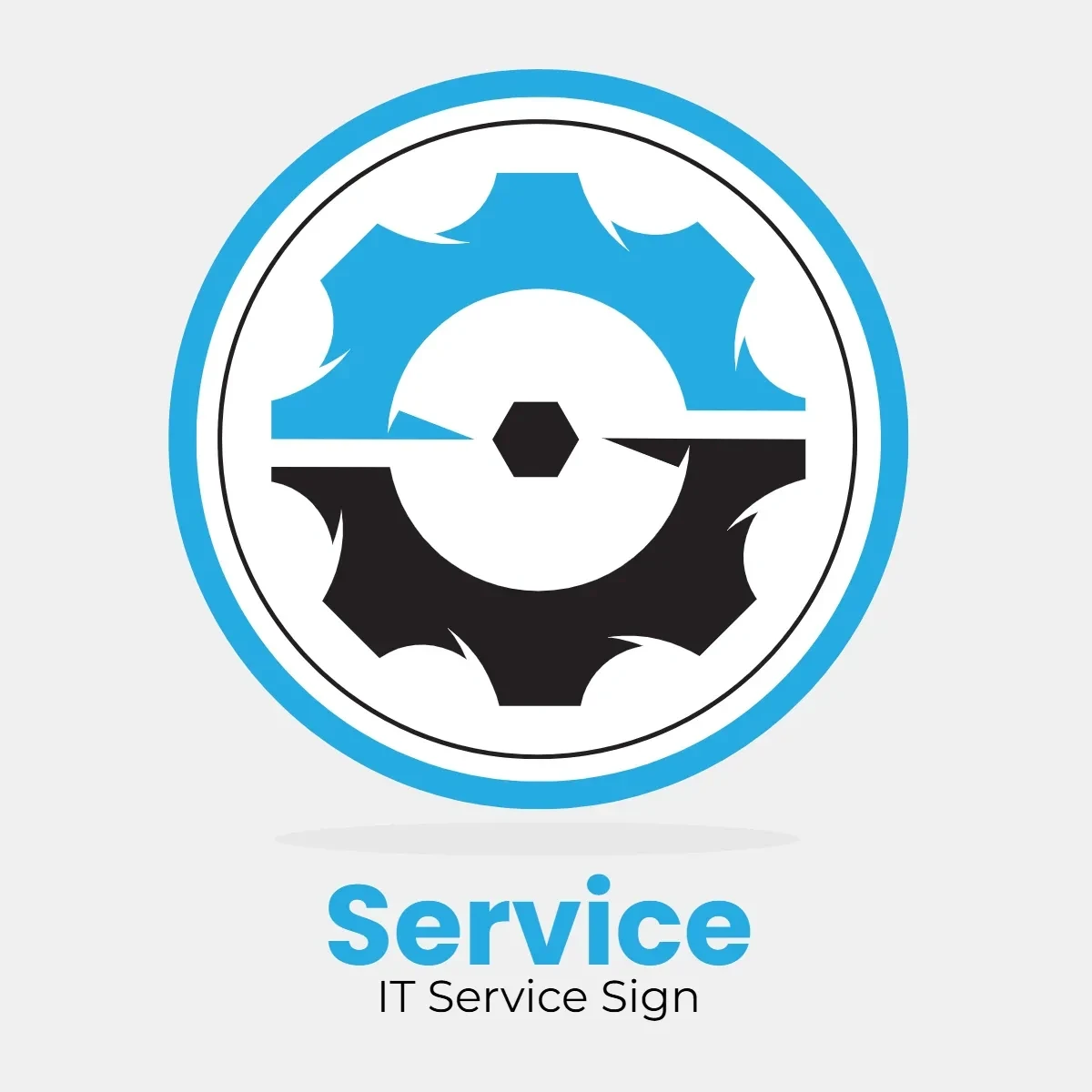 Free IT Service Sign Clip Art Template to Edit Online