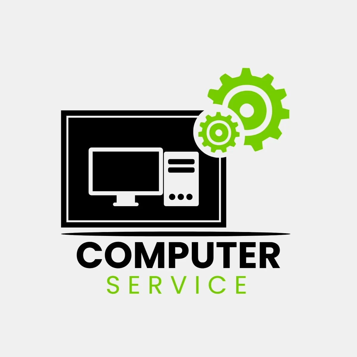 Free IT Computer Service Sign Clip Art Template to Edit Online