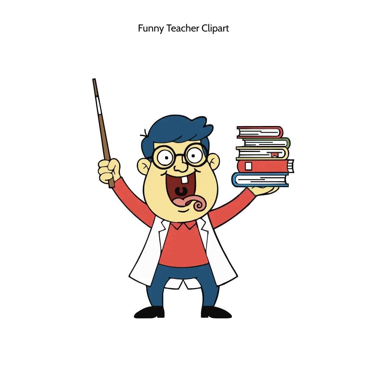 Free Funny Teacher Vector Clipart (PNG, SVG) to Edit Online