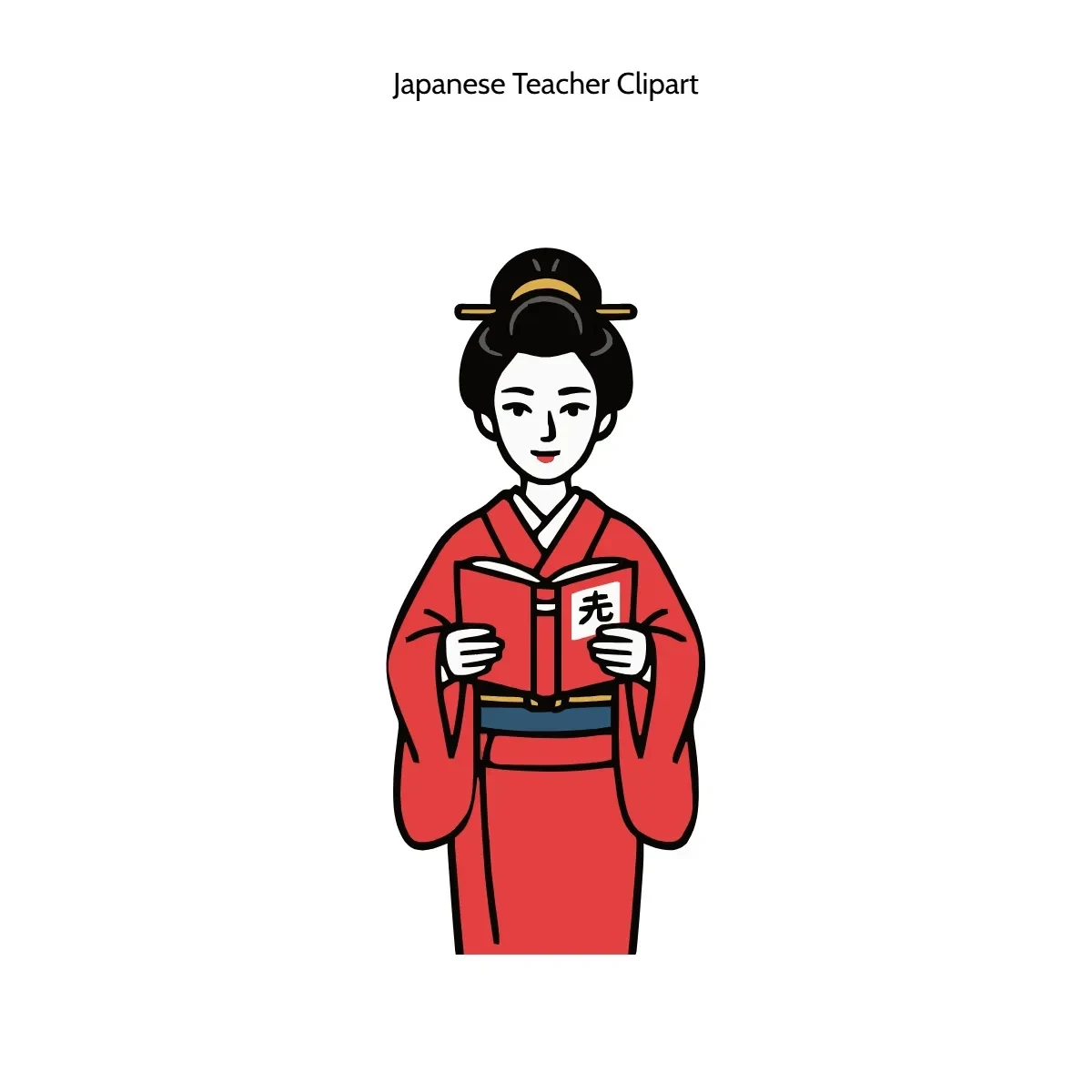 Free Japanese Teacher Vector Clipart (PNG, SVG) to Edit Online