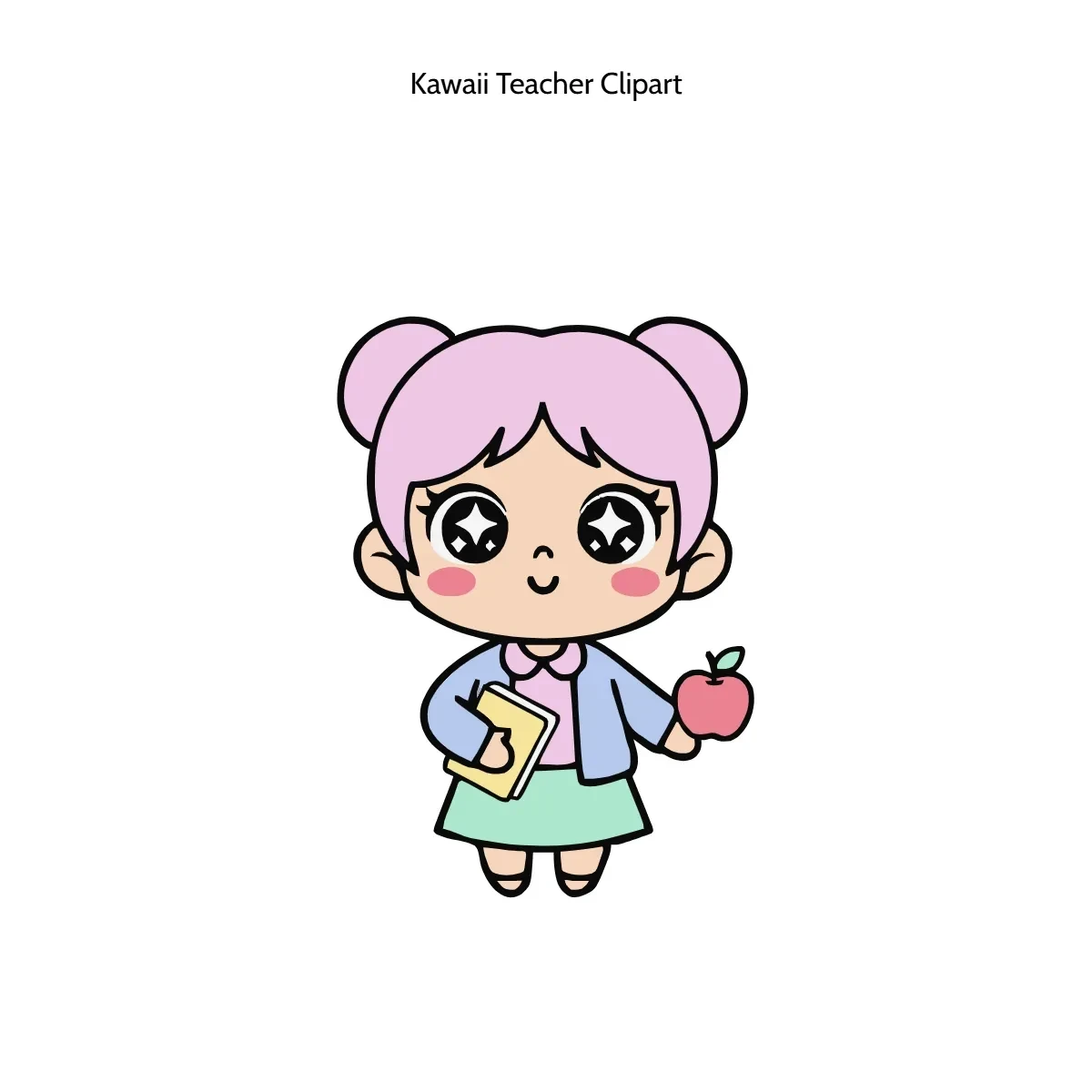 Free Kawaii Teacher Vector Clipart (PNG, SVG) to Edit Online