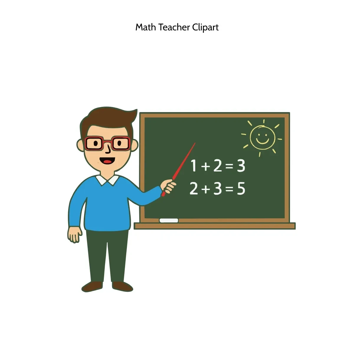 Free Math Teacher Vector Clipart (PNG, SVG) to Edit Online