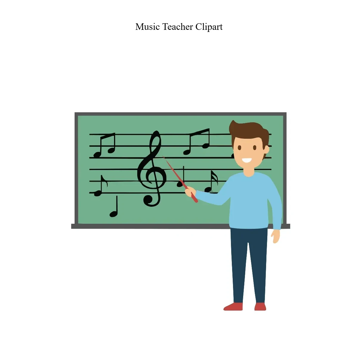 Free Music Teacher Vector Clipart (PNG, SVG) to Edit Online