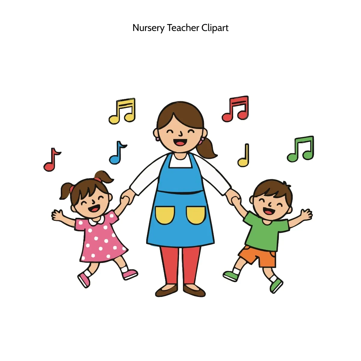 Free Nursery Teacher Vector Clipart (PNG, SVG) to Edit Online