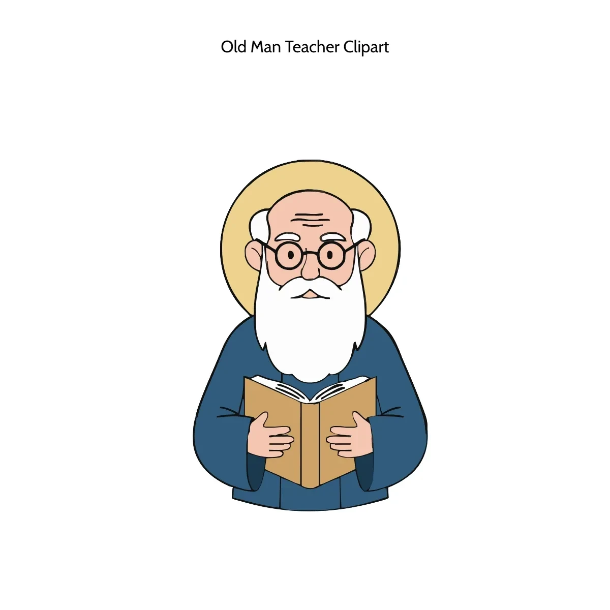 Free Old Man Teacher Vector Clipart (PNG, SVG) to Edit Online
