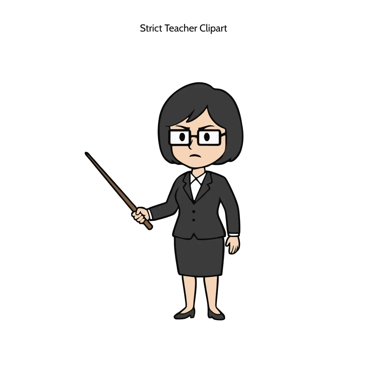 Free Strict Teacher Clipart Template to Edit Online