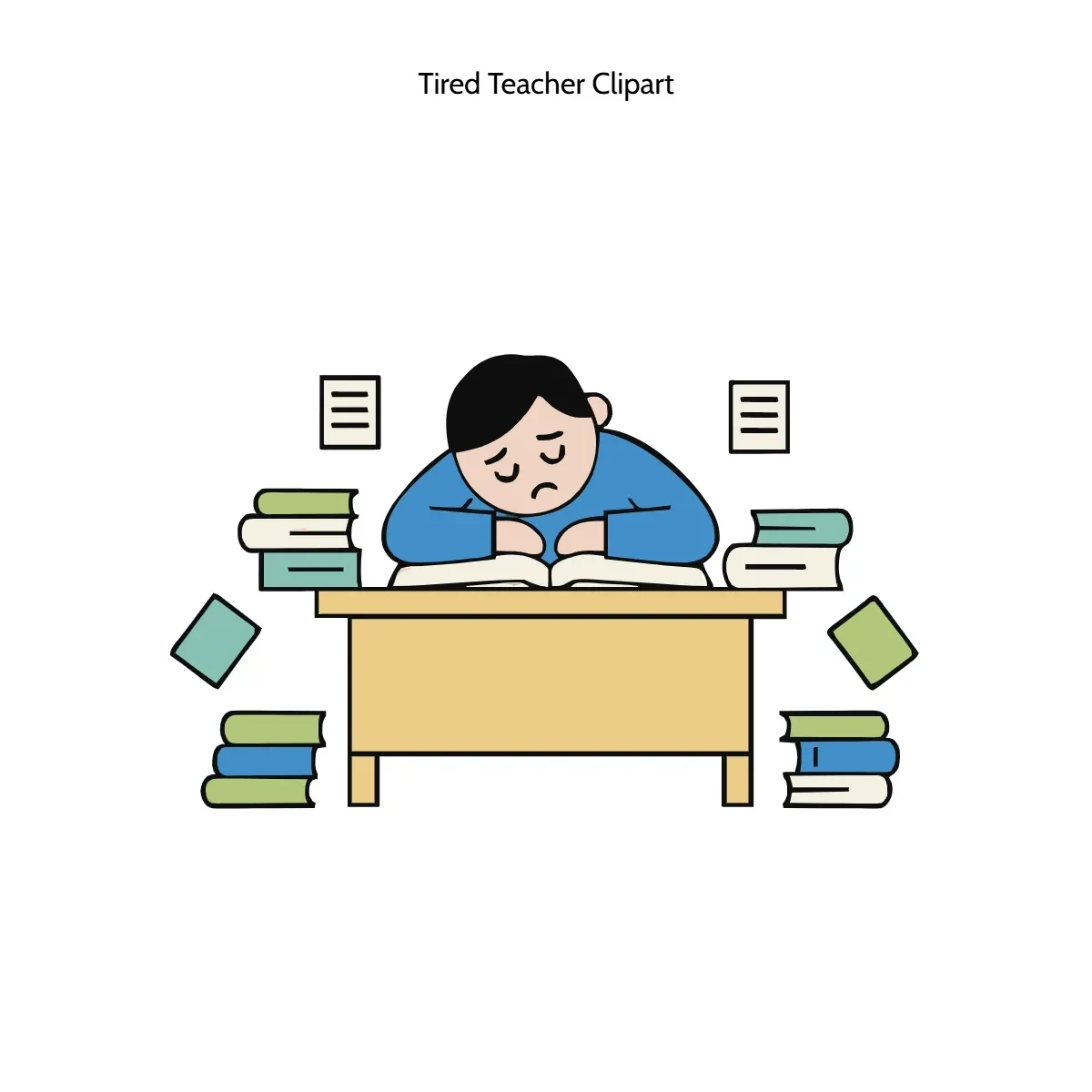 Free Tired Teacher Clipart Template to Edit Online Free Tired Teacher Clipart Template to Edit Online