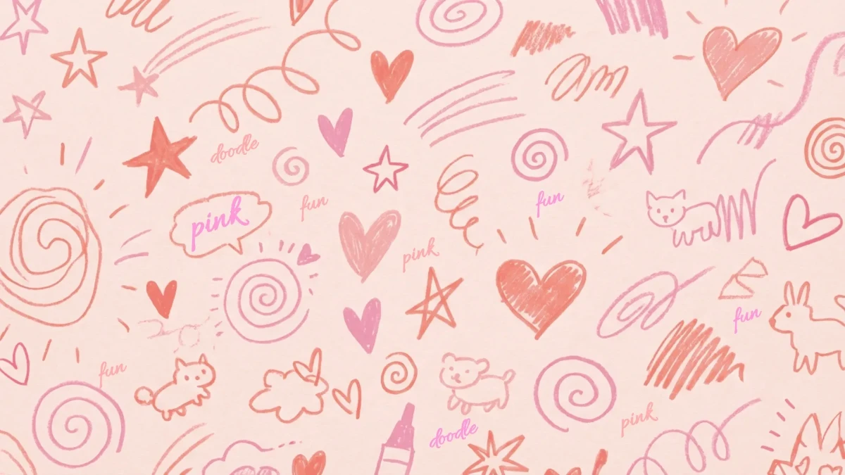 Free Fun Scribble Pink Background Template to Edit Online