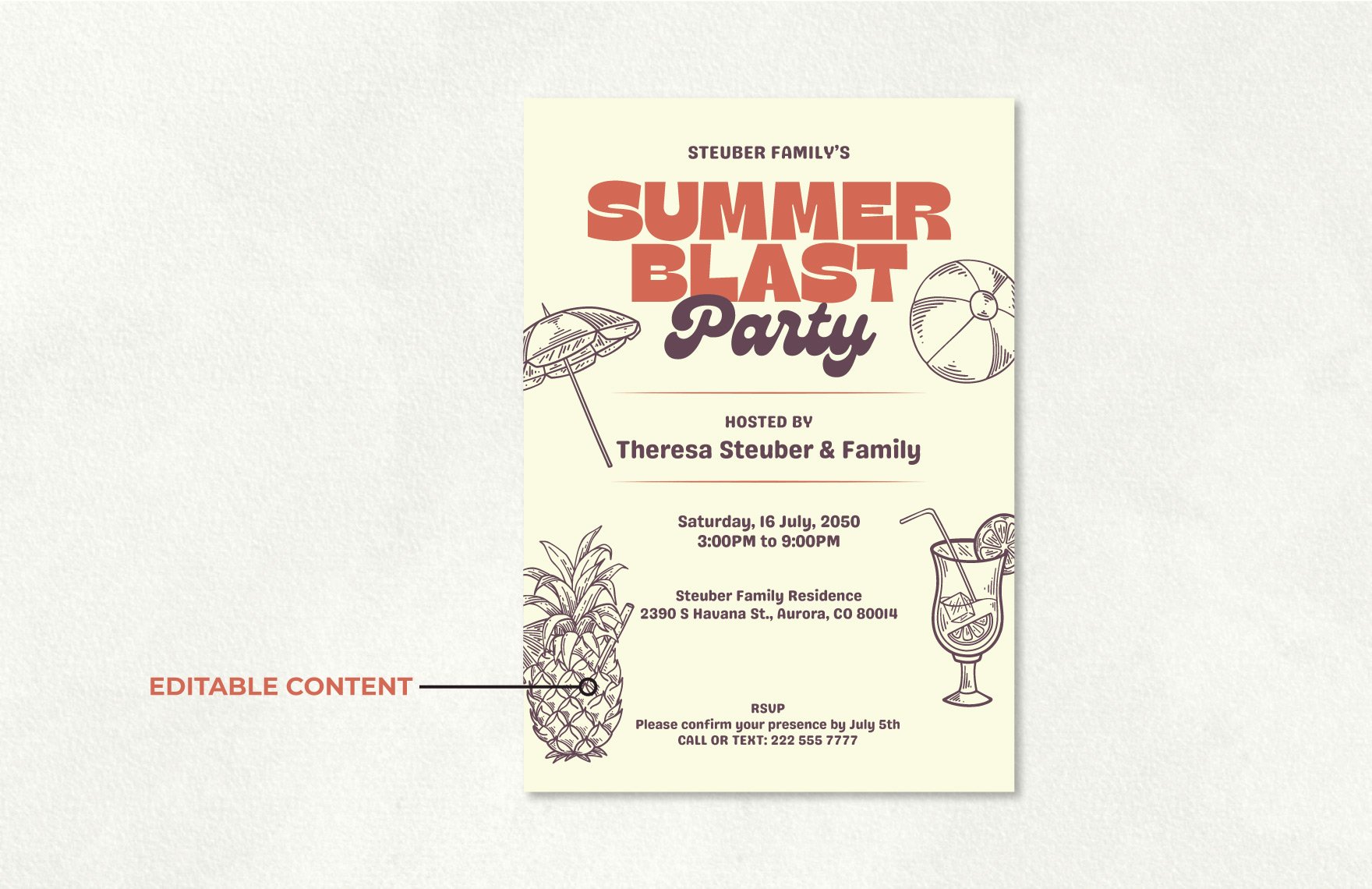 Party Invitation Flyer Template