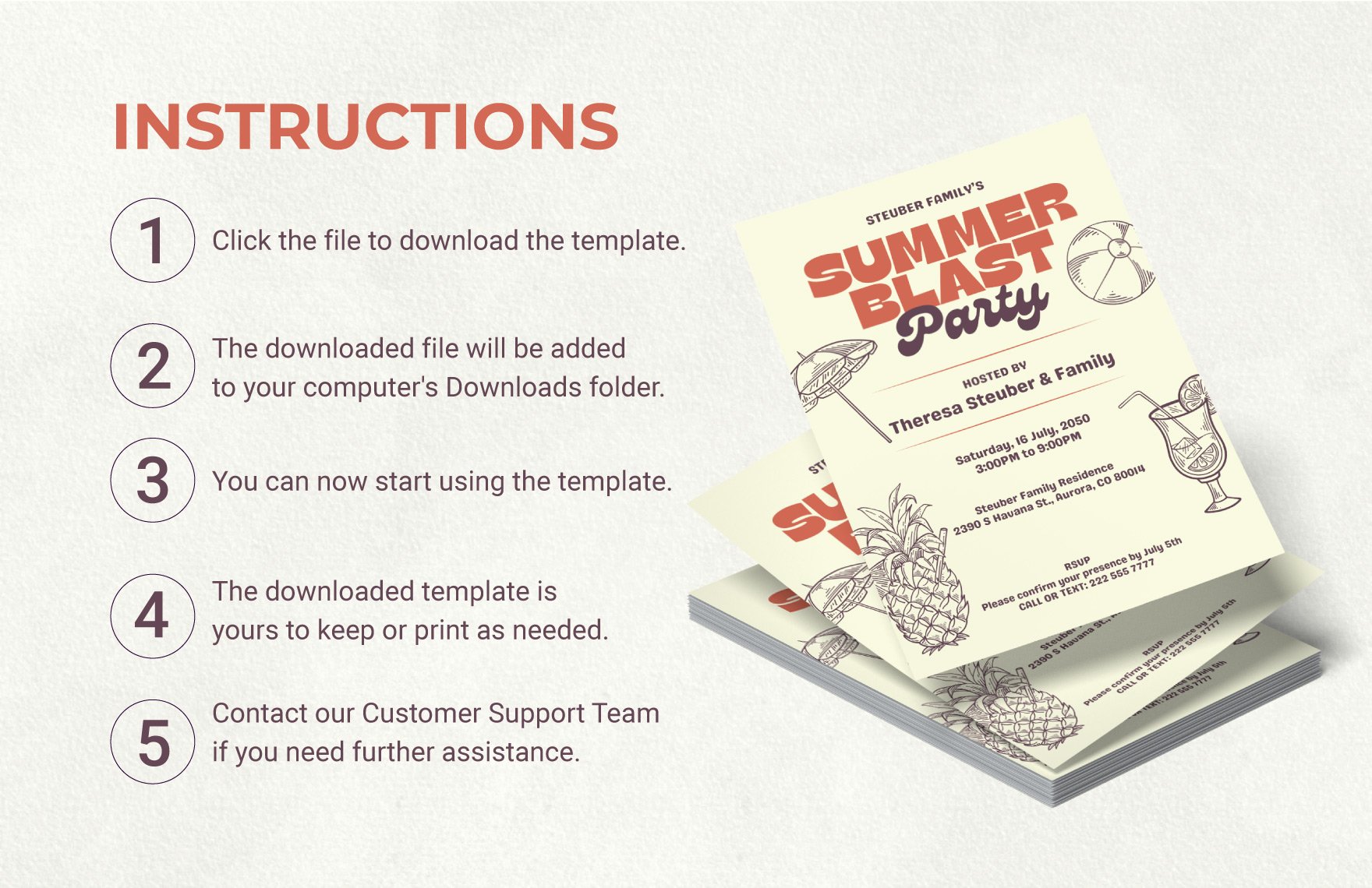 Party Invitation Flyer Template