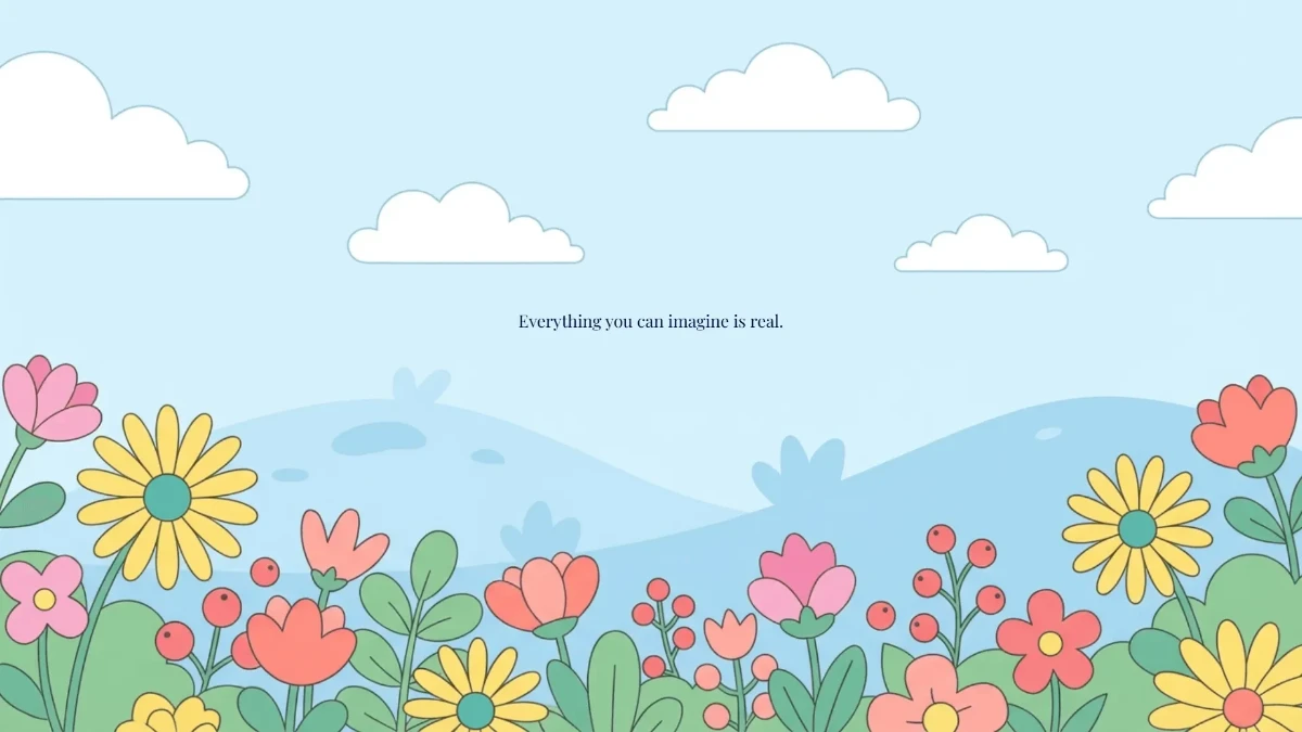 Free Flower Cartoon Background Template to Edit Online