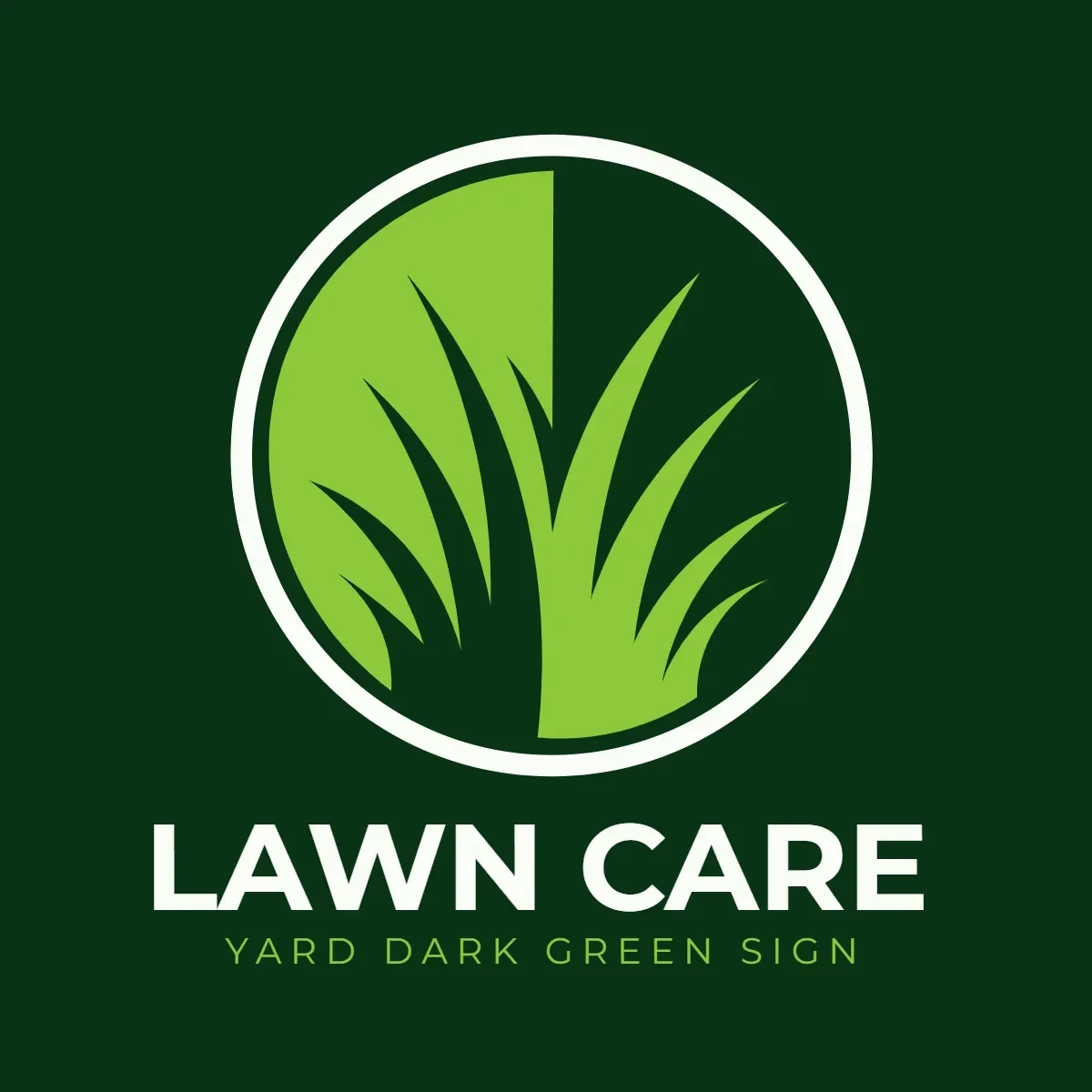 Free Yard Dark Green Sign Clip Art Template to Edit Online