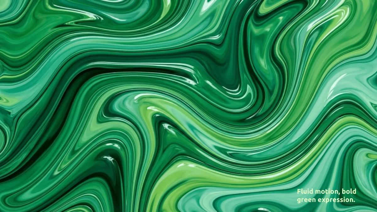 Green Swirl Paint Background Template to Download
