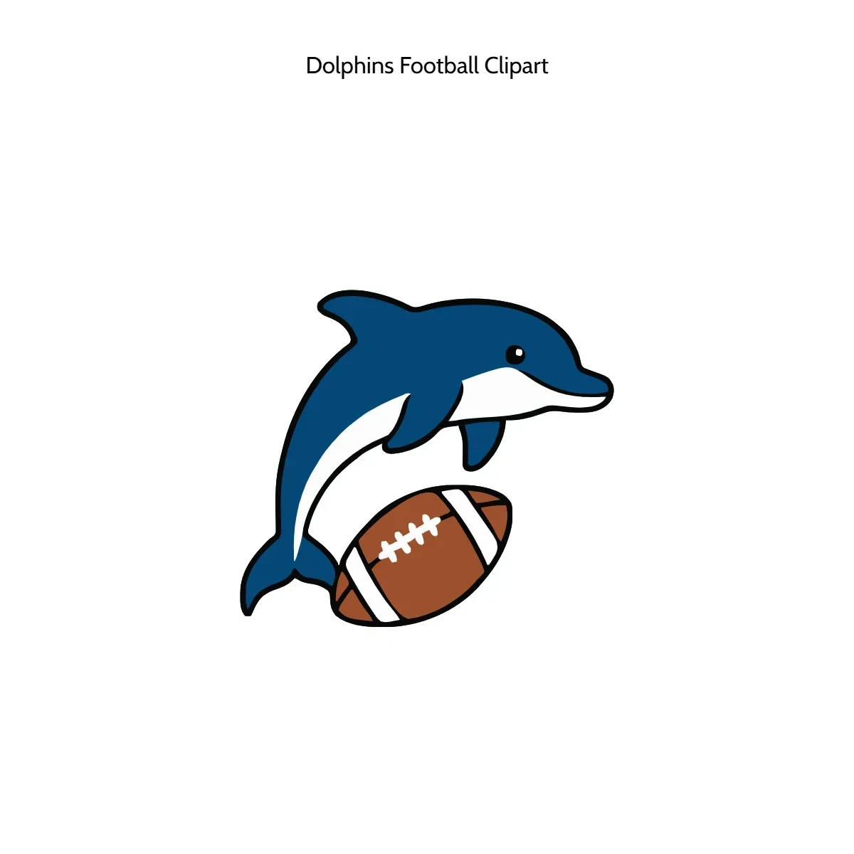 Free Dolphins Football Clipart Template to Edit Online