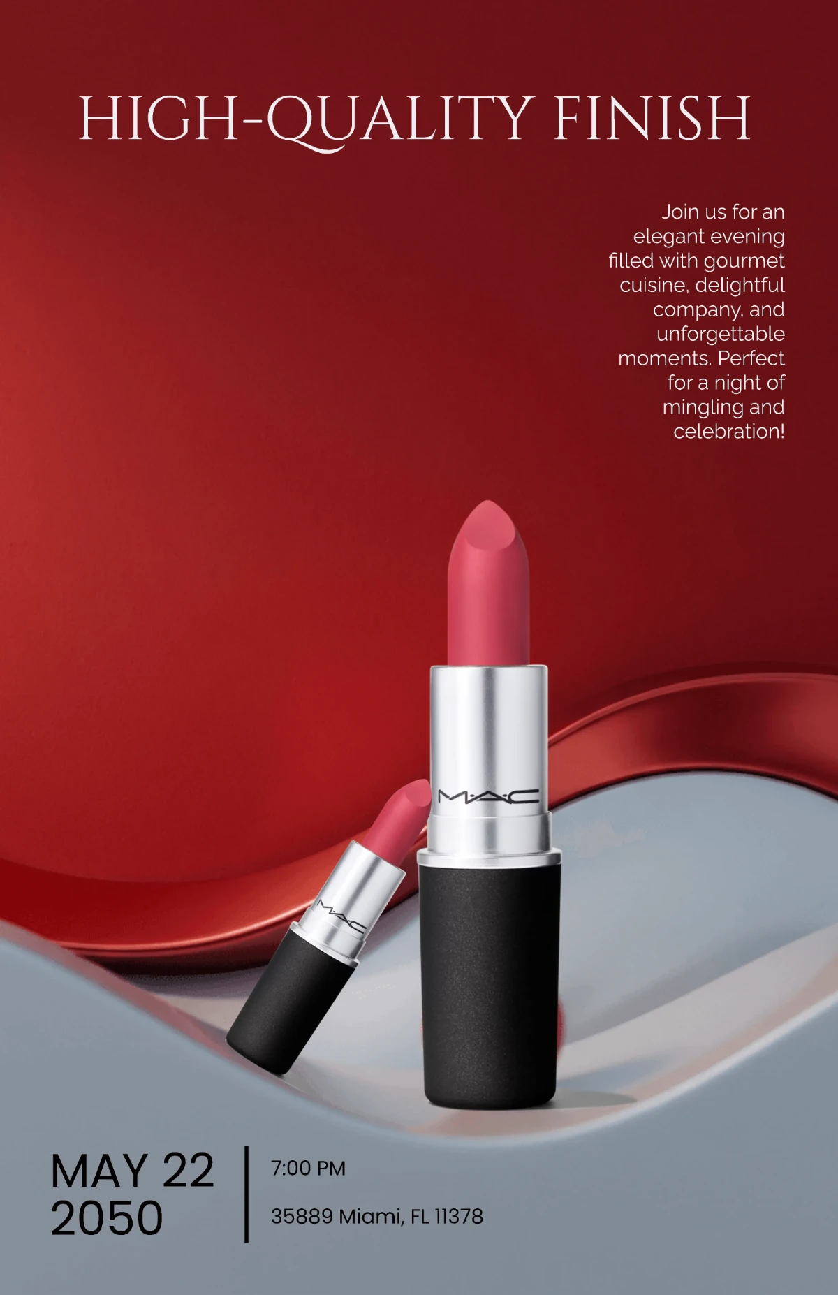 Free Red Poster Background Template to Edit Online