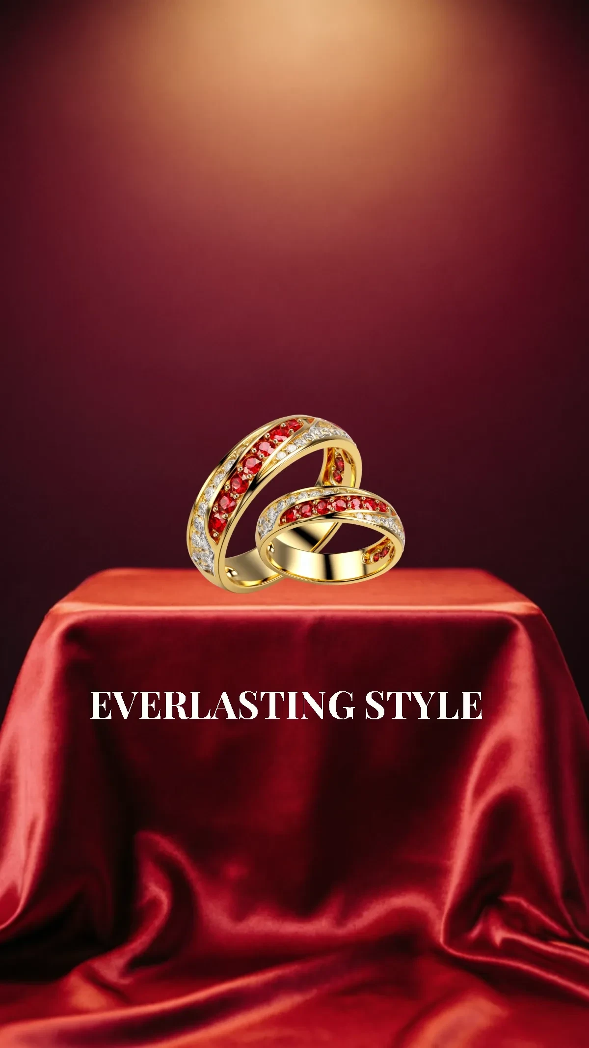 Free Red Fabric Jewelry Background Template to Edit Online